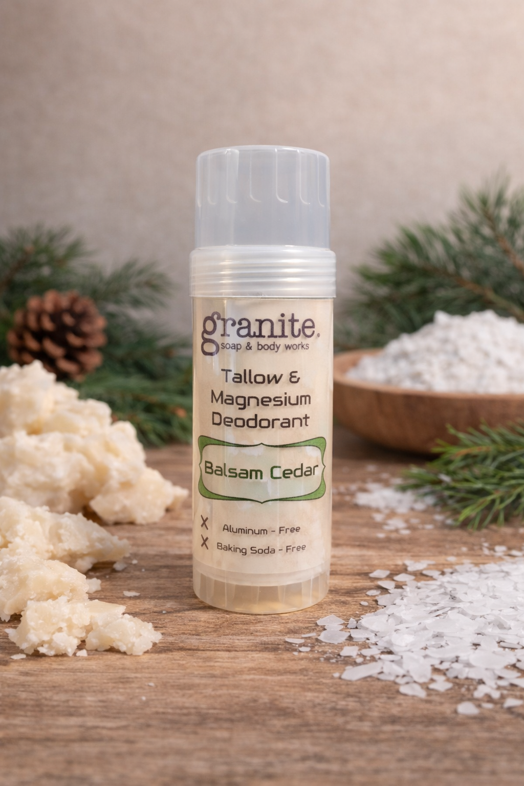 Tallow & Magnesium Deodorant - Balsam Cedar