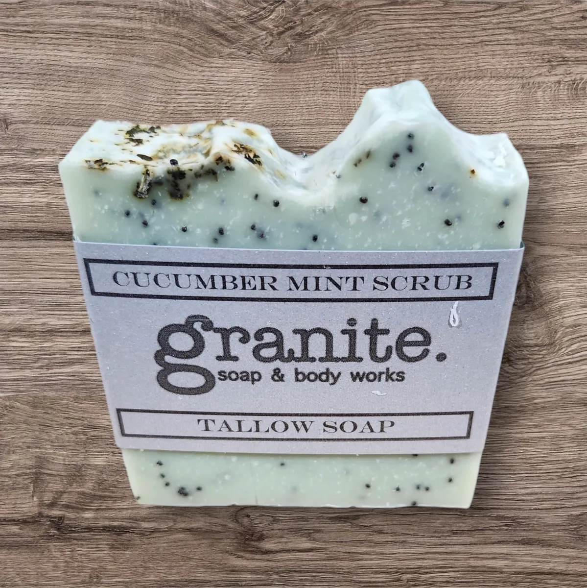 Tallow Soap - Cucumber Mint Scrub