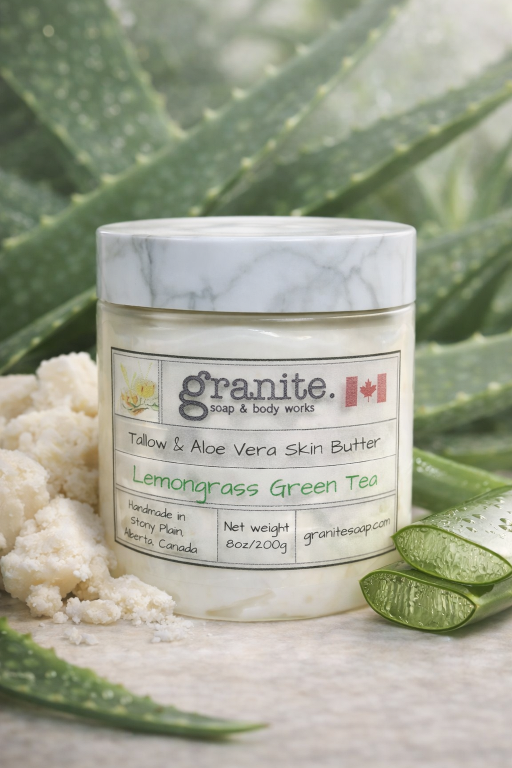 Tallow & Aloe Skin Butter - Lemongrass Green Tea