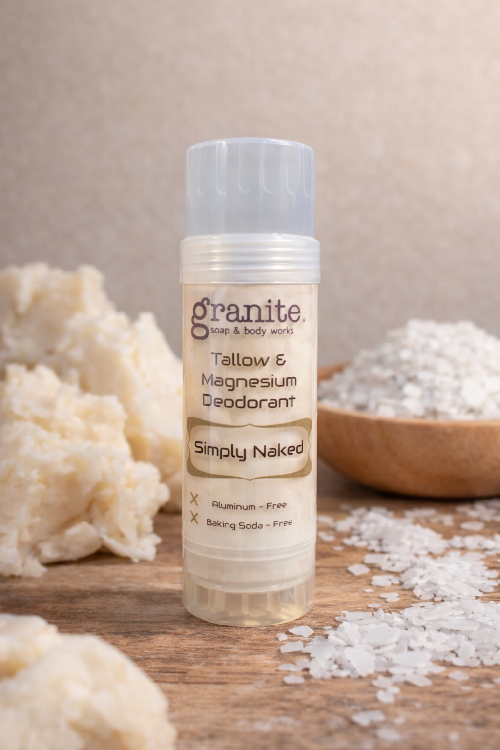 Tallow & Magnesium Deodorant - Simply Naked