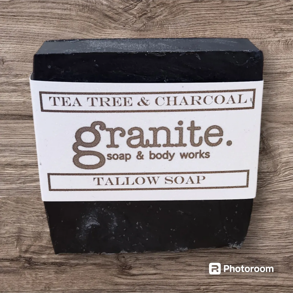 Tallow Soap - Tea Tree & Charcoal